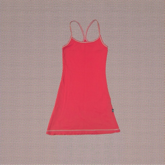 00s Volcom Mermaid Orange-Red Racerback Contrast Stitch Skater Beach Minidress - Picture 1 of 9